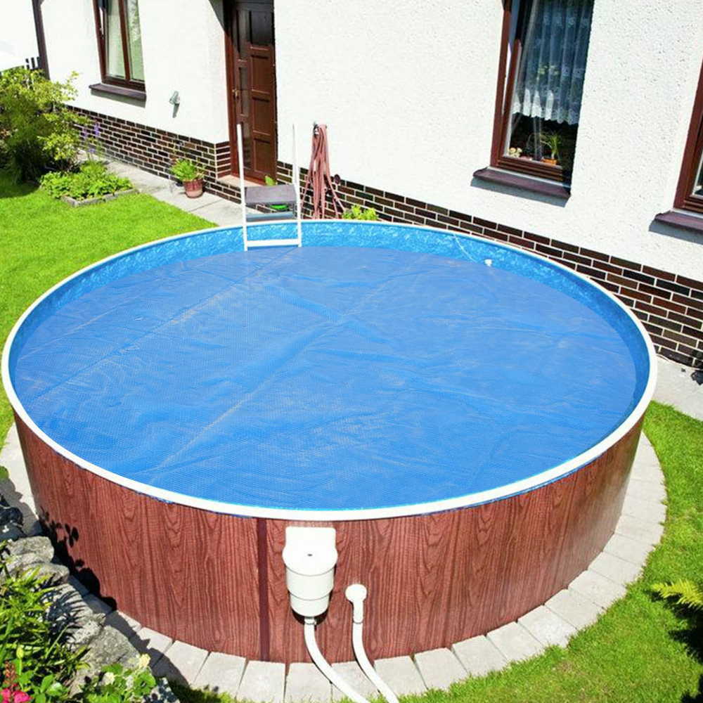 Round Solar Pool Cover Heavy Duty Bubble Blanket Blue