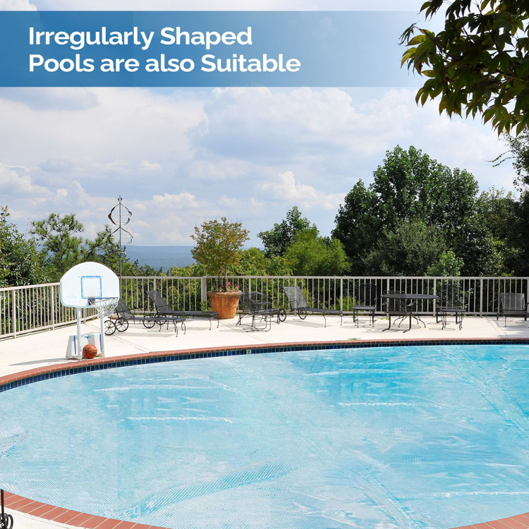 12 Mil Rectangle Solar Pool Cover Heavy Duty Bubble Blanket Clear